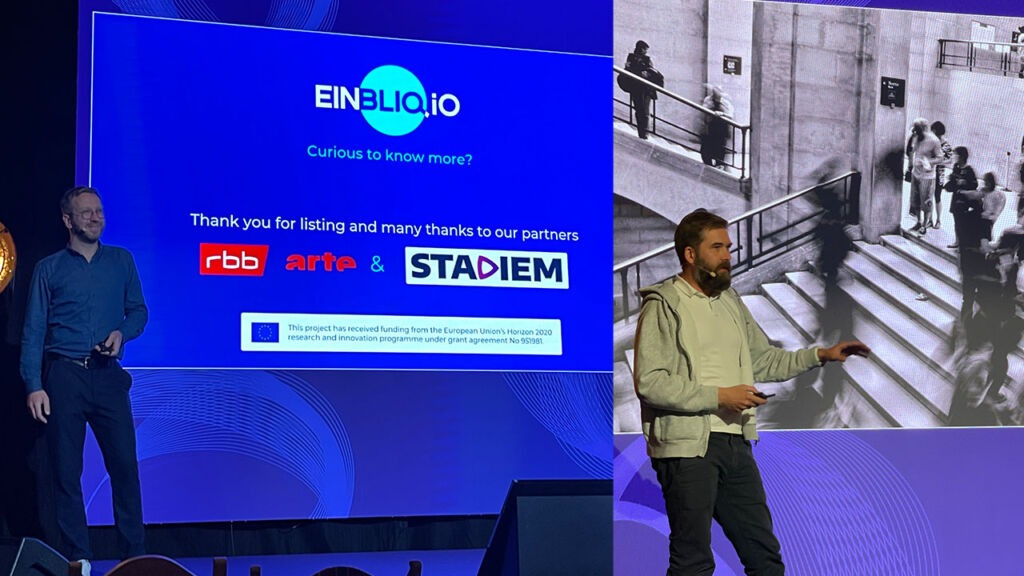 The STADIEM scale-ups einbliq.io and BotTalk on stage at Media City Odense's Mediatech Festival